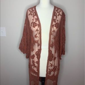 Orange Floral She and Sky Cardigan